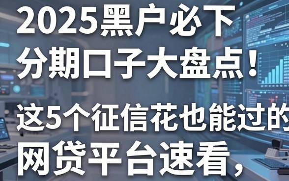 2025黑户必下分期口子大盘点！这5个征信花也能过的网贷平台速看