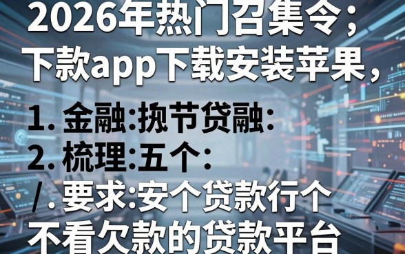 2026年热门召集令下款app下载安装苹果，梳理五个不看欠款的贷款平台