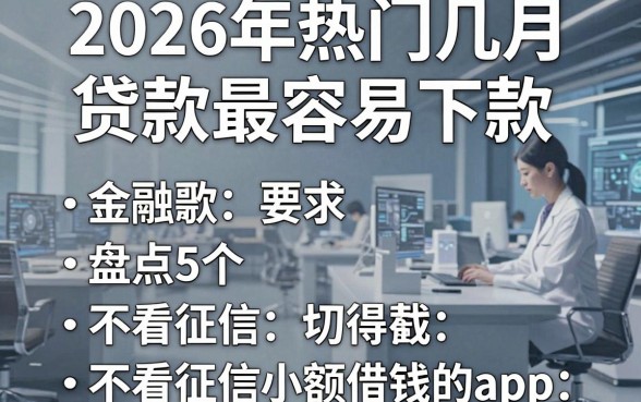 2026年热门几月贷款最容易下款，盘点5个不看征信小额借钱的app