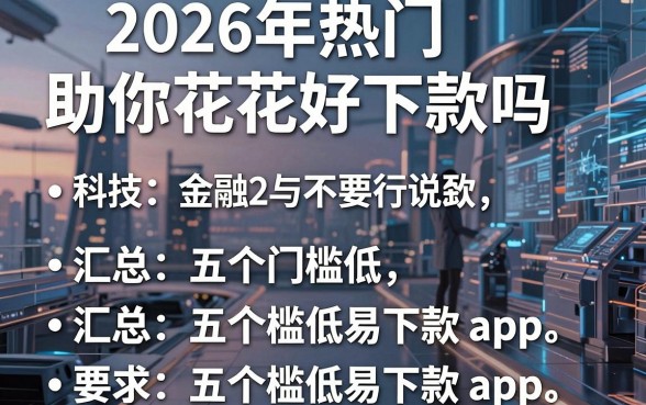 2026年热门助你花花好下款吗,汇总五个门槛低易下款app