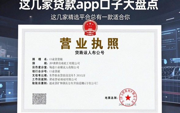 营业执照贷款app口子大盘点，这几家精选平台总有一款适合你！