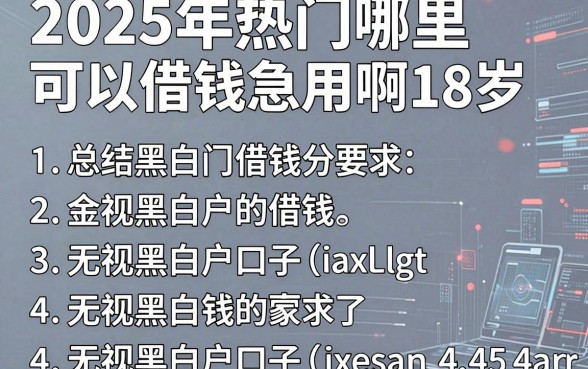 2025年热门哪里可以借钱急用啊18岁,总结五个无视黑白户口子
