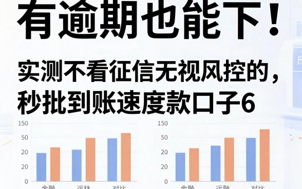 有逾期也能下！实测不看征信无视风控的贷款口子6，秒批到账速度对比