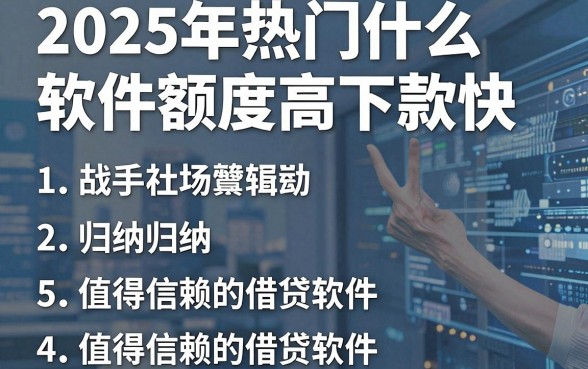 2025年热门什么软件额度高下款快,归纳5个值得信赖的借贷软件
