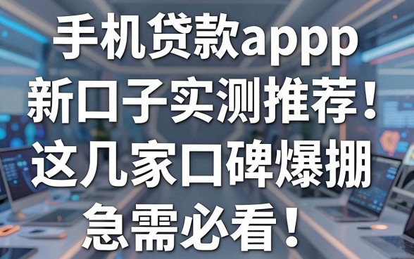 手机贷款app新口子实测推荐!这几家口碑爆棚,急需必看!