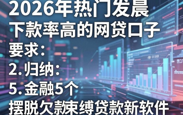 2026年热门凌晨下款率高的网贷口子，归纳5个摆脱欠款束缚贷款新软件