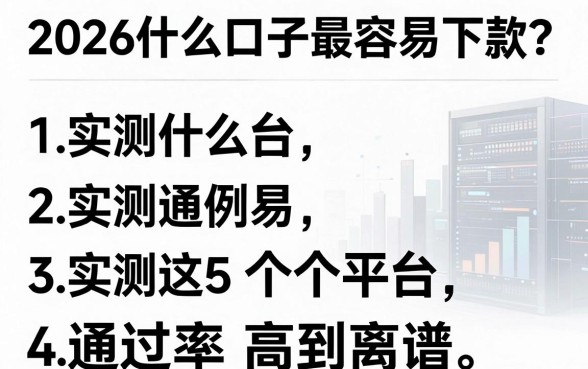 2026什么口子最容易下款?实测这5个平台通过率高到离谱!