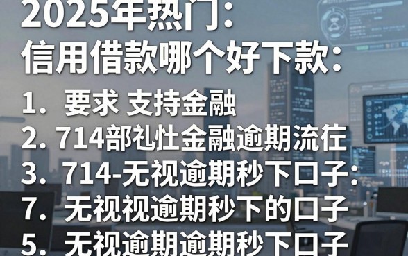 2025年热门信用借款哪个好下款,罗列5个714无视逾期秒下的口子
