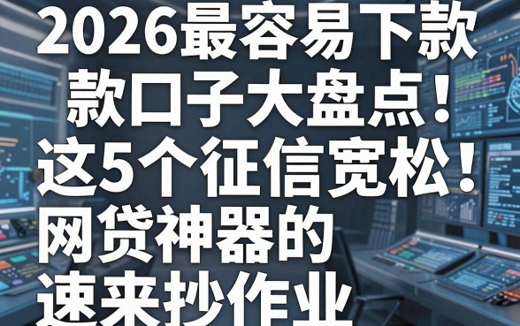 2026最容易下款口子大盘点！这5个征信宽松的网贷神器速来抄作业