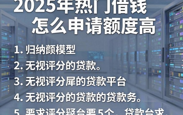 2025年热门借钱怎么申请额度高，归纳5个无视评分的贷款平台