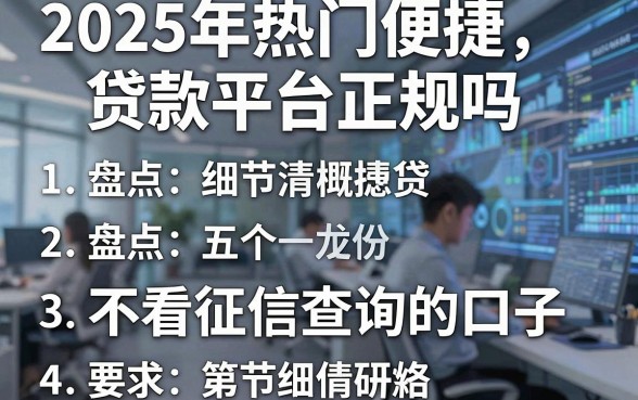 2025年热门便捷贷款平台正规吗,盘点五个不看征信查询的口子