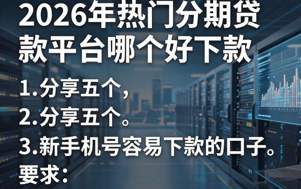 2026年热门分期贷款平台哪个好下款,分享五个新手机号容易下款的口子