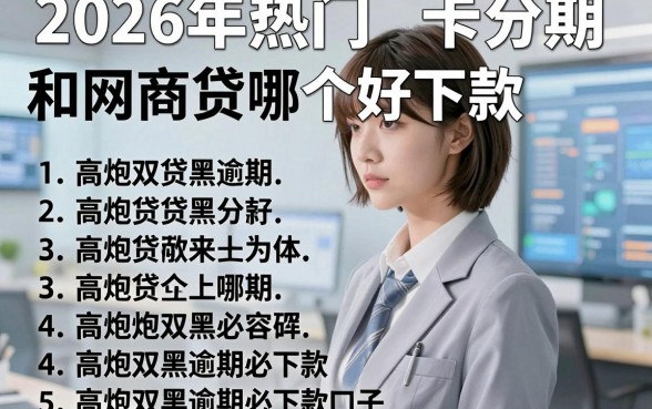 2026年热门卡分期和网商贷哪个好下款，罗列5个高炮双黑逾期必下款口子