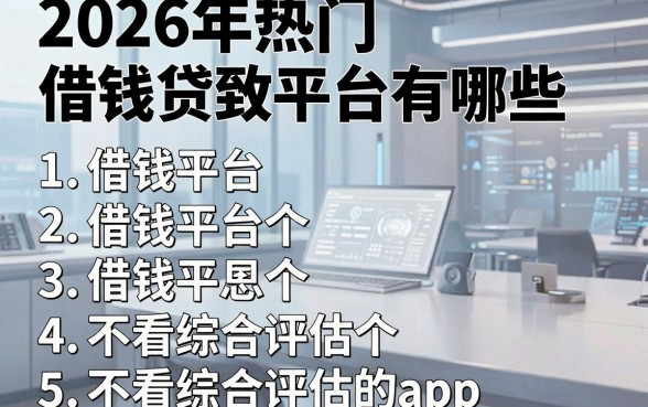 2026年热门借钱贷款平台有哪些，概括五个借钱平台不看综合评估的app