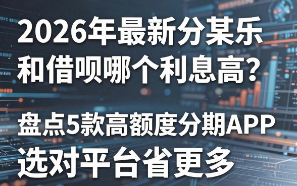 2026年最新分某乐和借呗哪个利息高？盘点5款高额度分期APP，选对平台省更多！
