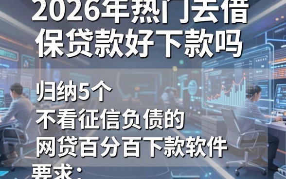 2026年热门去借保贷款好下款吗,归纳5个不看征信负债的网贷百分百下款软件