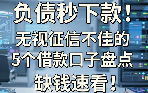 负债秒下款!无视征信不佳的5个借款口子盘点,缺钱速看