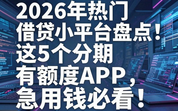 2026年热门借贷小平台盘点：这5个分期有额度APP，急用钱必看！