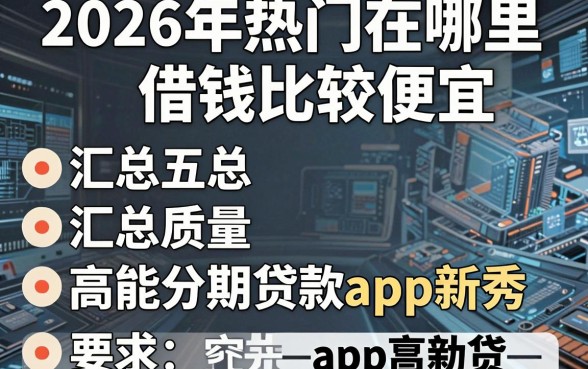 2026年热门在哪里借钱比较便宜，汇总五个高能分期贷款app新秀
