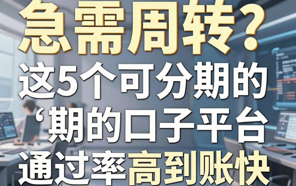 急需周转?这5个可分期的口子平台,通过率高到账快!