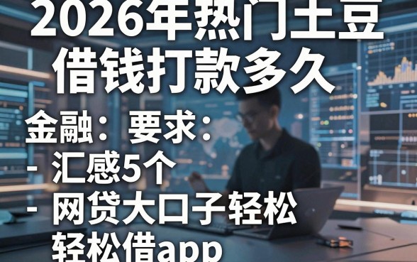 2026年热门土豆借钱打款多久,汇总5个网贷大口子轻松借app