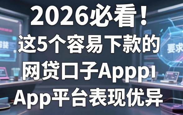 2026必看！这5个容易下款的网贷口子App平台表现优异
