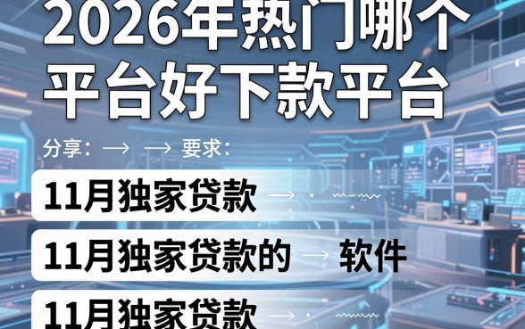 2026年热门哪个平台好下款平台，分享五个11月独家贷款的软件