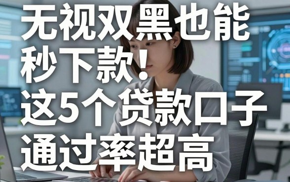 无视双黑也能秒下款！这5个贷款口子通过率超高