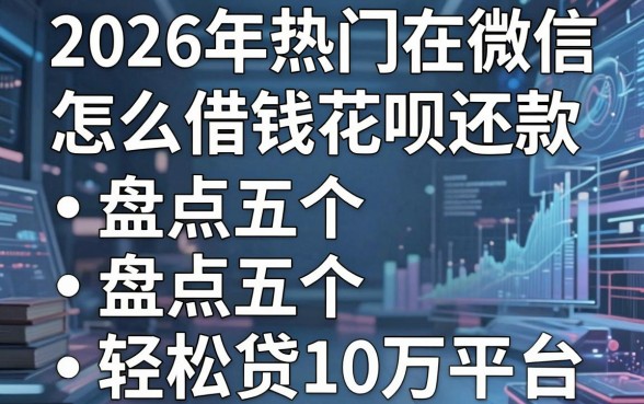 2026年热门在微信怎么借钱花呗还款,盘点五个轻松贷10万的平台