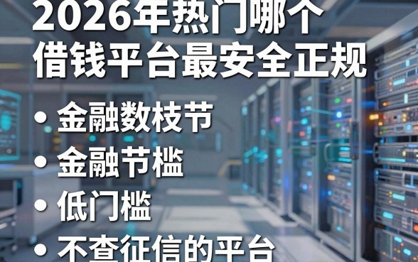 2026年热门哪个借钱平台最安全正规,归纳五个低门槛不查征信的平台