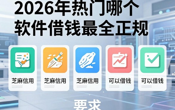 2026年热门哪个软件借钱最安全正规,梳理五个芝麻信用可以借钱的app