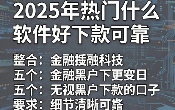 2025年热门什么软件好下款可靠,整合五个无视黑户下款的口子