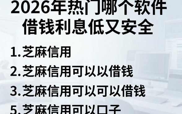 2026年热门哪个软件借钱利息低又安全,整合5个芝麻信用可以借钱的口子