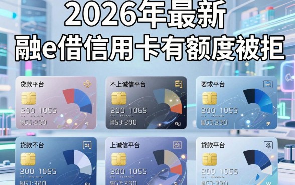 2026年最新融e借信用卡有额度被拒，整合五个贷款不上诚信平台的口子