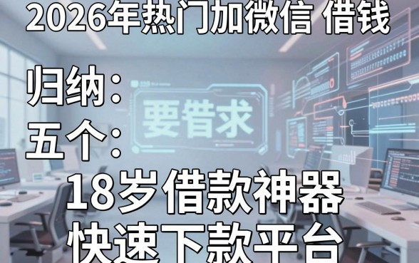 2026年热门加微信 借钱，归纳五个18岁借款神器快速下款平台