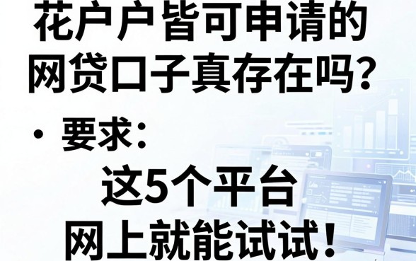 花户户皆可申请的网贷口子真存在吗？这5个平台网上就能试试！