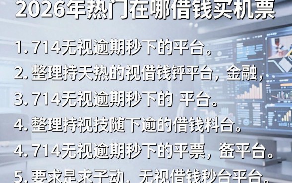 2026年热门在哪借钱买机票,整理5个714无视逾期秒下的平台