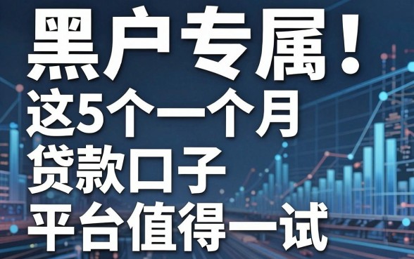 黑户专属！这5个一个月贷款口子平台值得一试