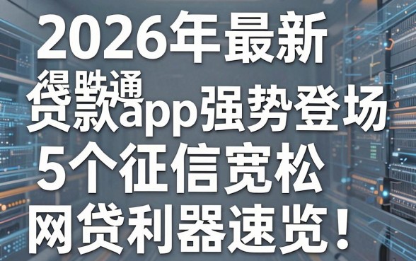 2026年最新得胜通贷款app强势登场，5个征信宽松网贷利器速览！