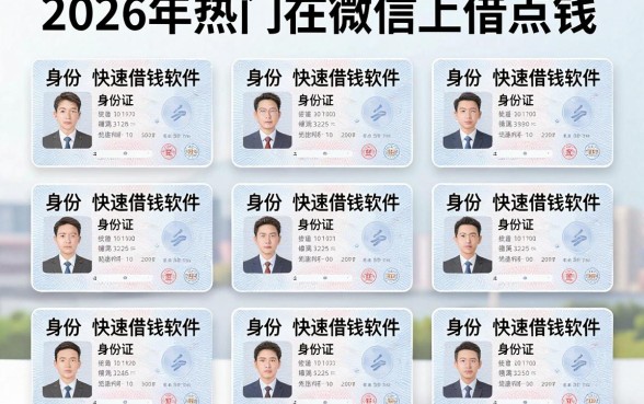 2026年热门在微信上借点钱,盘点五个手机和身份证快速借钱软件