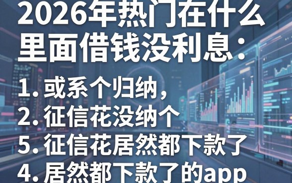 2026年热门在什么里面借钱没利息,归纳5个征信花居然都下款了的app