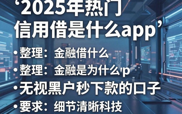 2025年热门信用借是什么app,整理五个无视黑户秒下款的口子