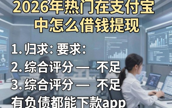 2026年热门在支付宝中怎么借钱提现，归纳5个综合评分不足有负债都能下款app