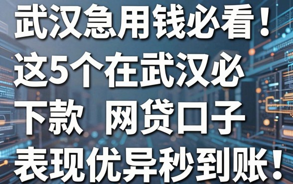 武汉急用钱必看！这5个在武汉必下款的网贷口子，表现优异秒到账