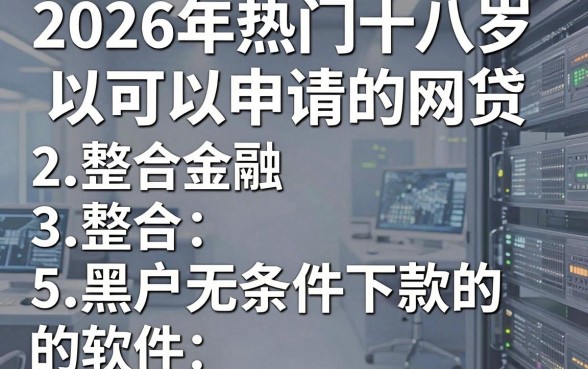 2026年热门十八岁可以申请的网贷，整合5个黑户无条件下款的软件