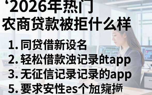 2026年热门农商贷款被拒什么样,概括5个轻松借款无征信记录的app