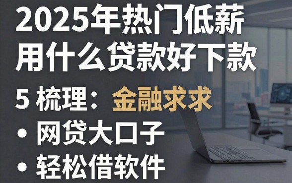 2025年热门低薪用什么贷款好下款,梳理5个网贷大口子轻松借软件