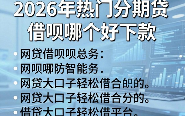 2026年热门分期贷和借呗哪个好下款,总结五个网贷大口子轻松借平台