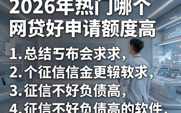 2026年热门哪个网贷好申请额度高,总结五个征信不好负债高的软件