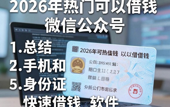 2026年热门可以借钱微信公众号,总结5个手机和身份证快速借钱软件